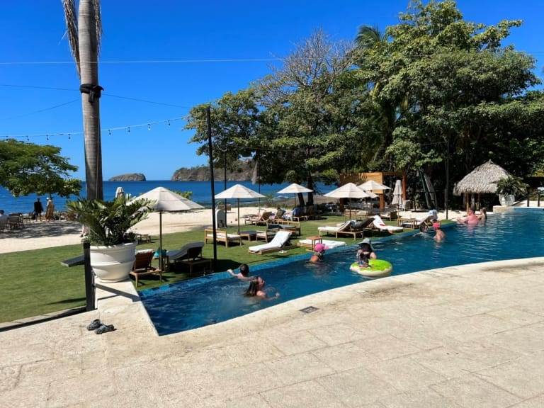 Pool and ocean views at Pacifico Beach Club