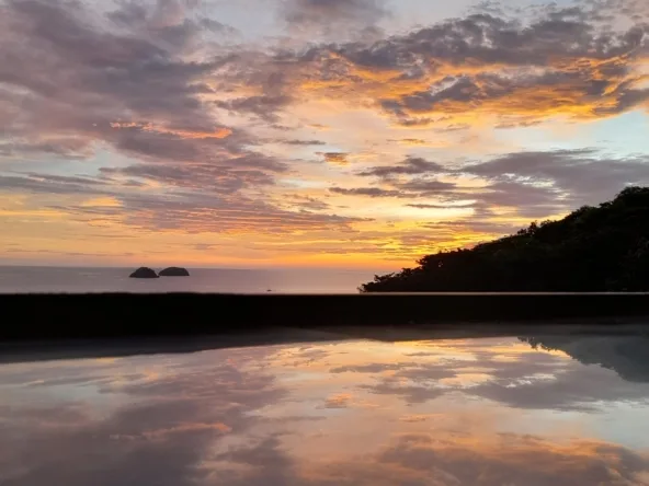 Sunset over the Guanacaste coast in Costa Rica