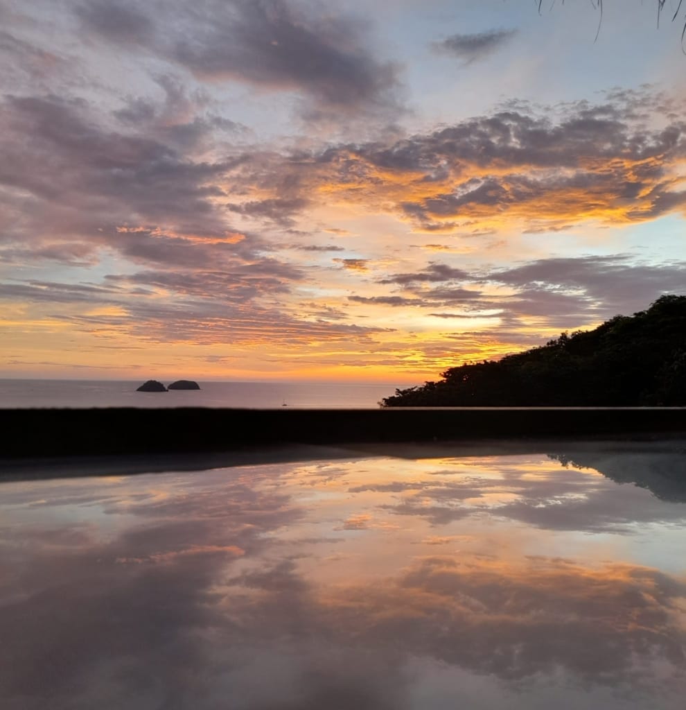 Sunset over the Guanacaste coast in Costa Rica