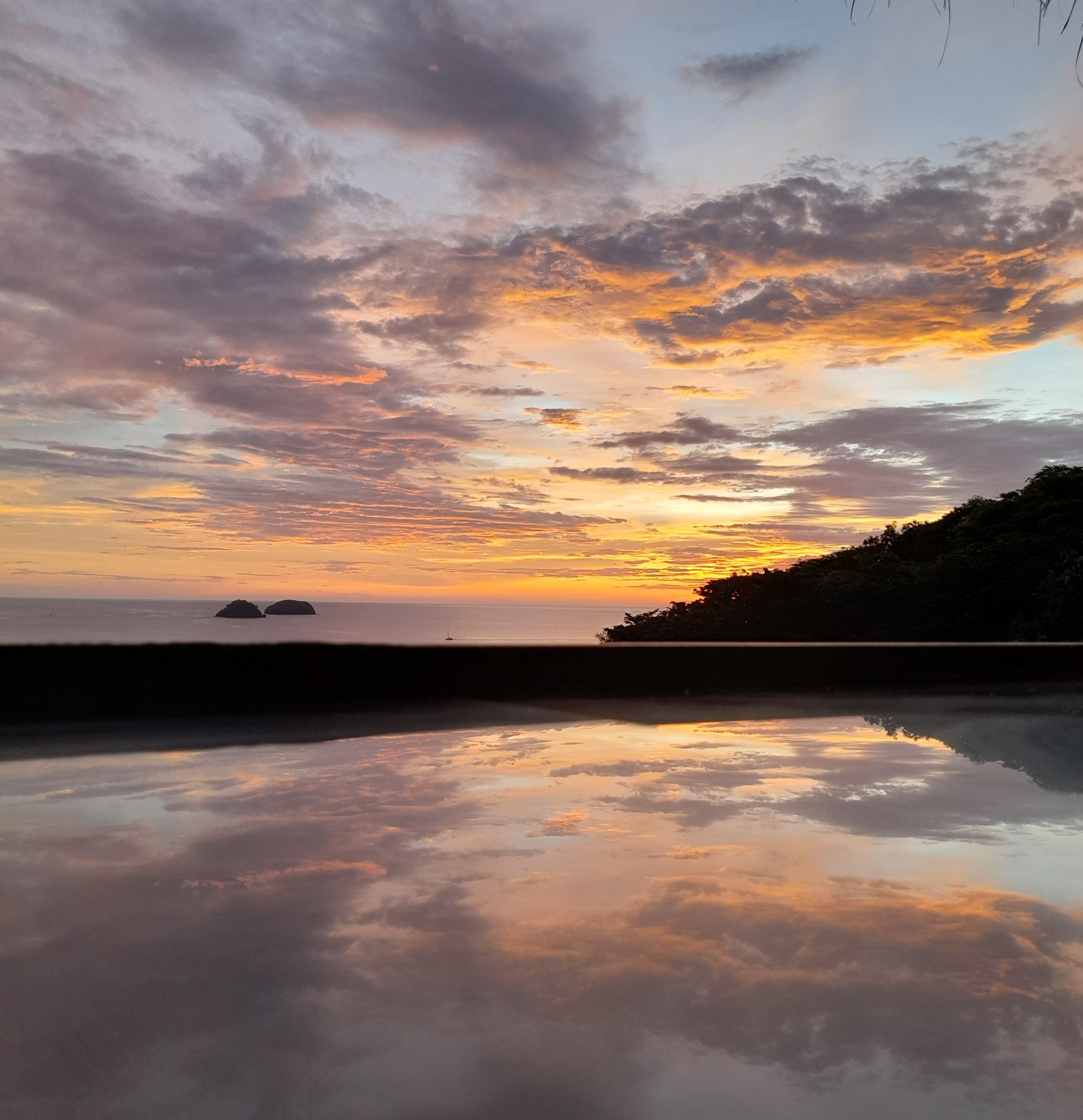 Sunset over the Guanacaste coast in Costa Rica