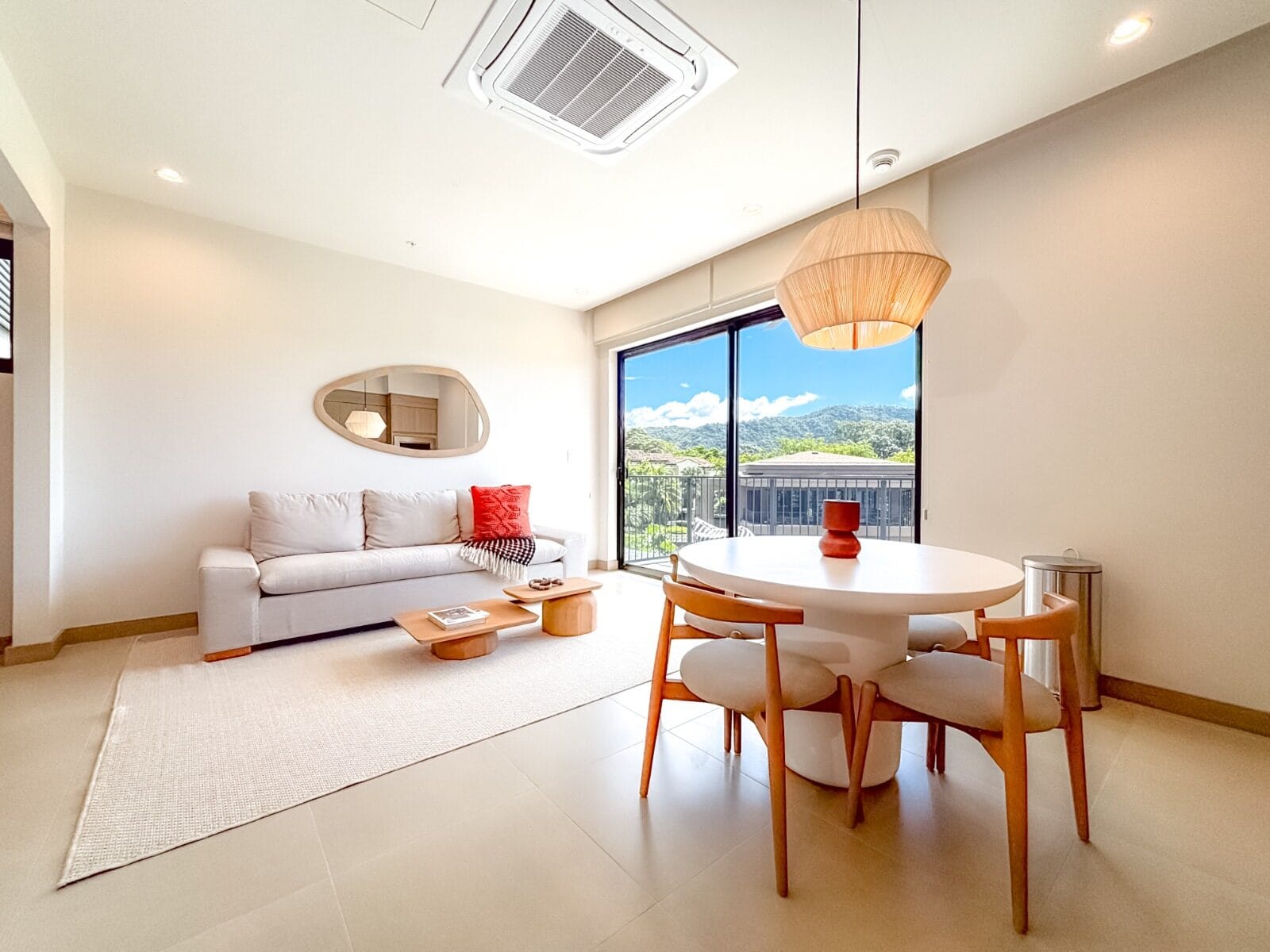 Furnished living and dining area in Na Umi N511