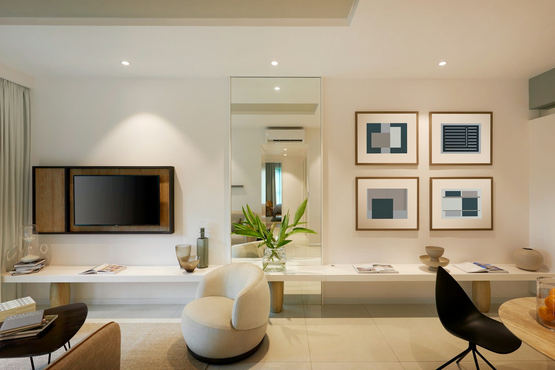 Illustrative modern condo living room for a Playas del Coco buyer budget guide