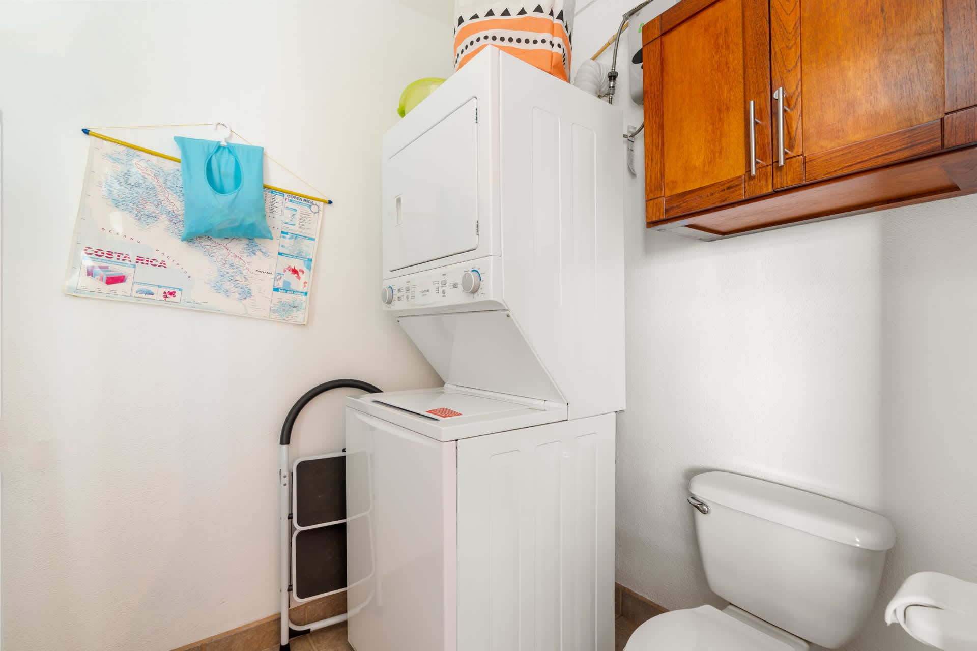 Laundry half bathroom at Tucanes 12 vacation rental in Playas del Coco