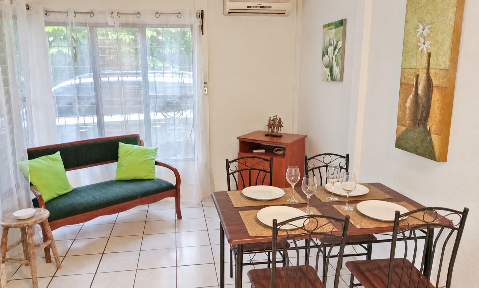 Living and dining area at La Segovia Pool Home